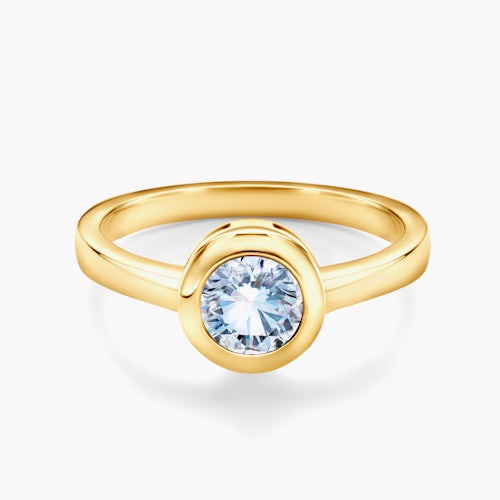 Pierścionek zaręczynowy SAVICKI: złoty, diament